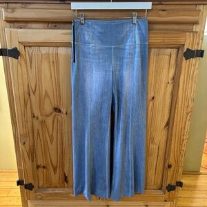 LUCY Indigo Flare Pants High Waisted Wide Bottom Leisure Side Pocket Wmn Small